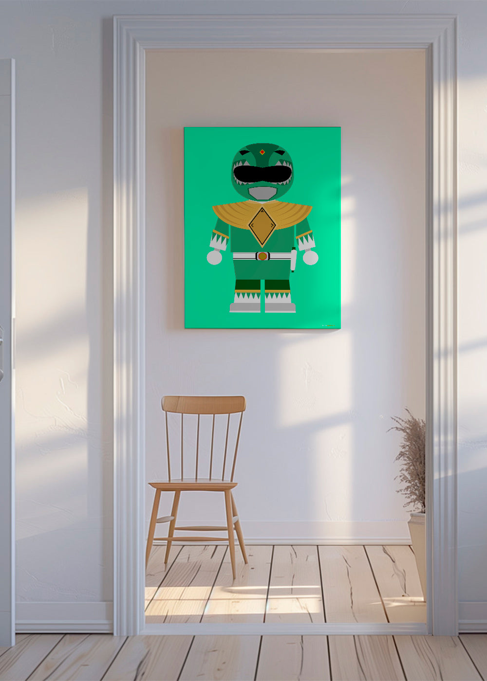 Plakat dziecięcy Zielony Power Ranger zabawka