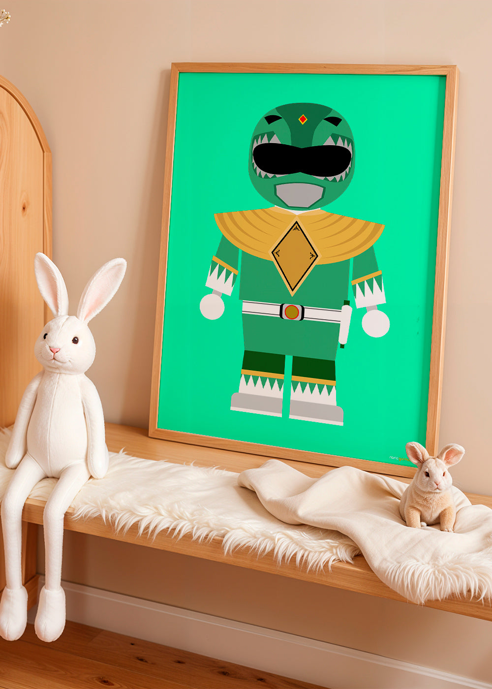 Plakat dziecięcy Zielony Power Ranger zabawka