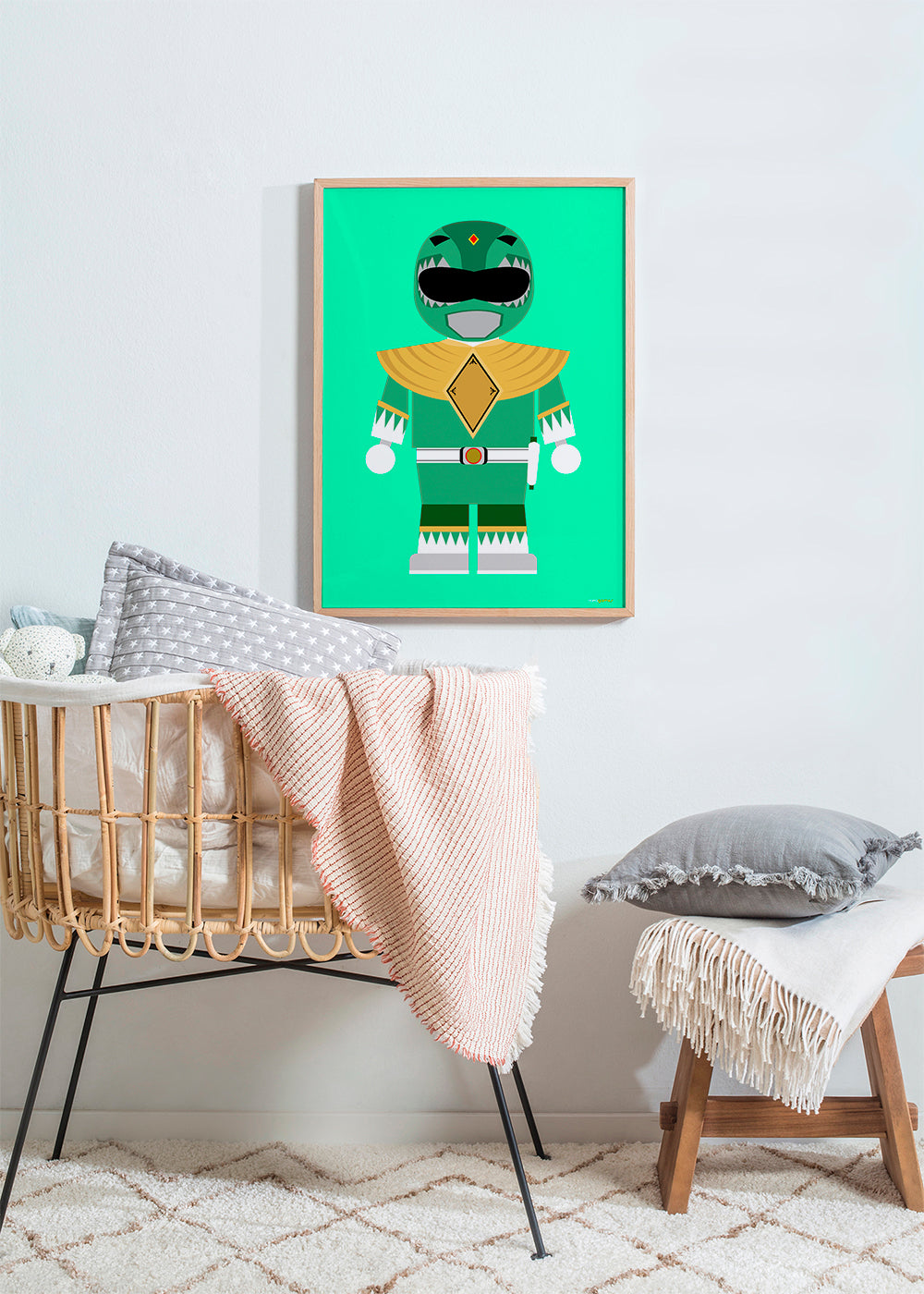 Plakat dziecięcy Zielony Power Ranger zabawka