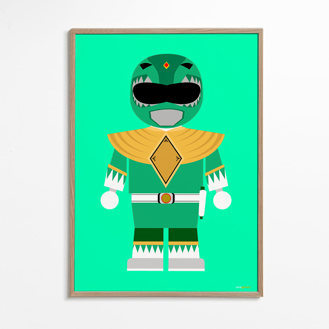 Plakat dziecięcy Zielony Power Ranger zabawka