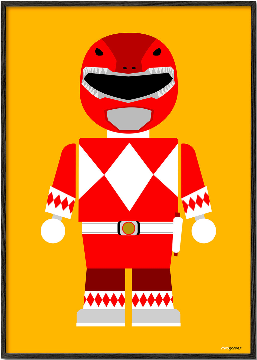 Plakat dziecięcy Czerwony Power Ranger zabawka
