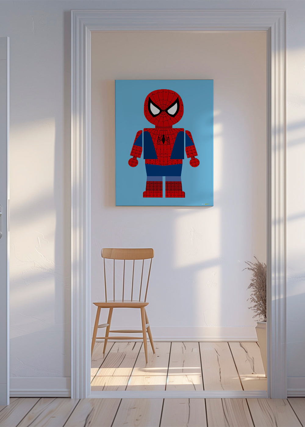 Plakat dziecięcy z figurką superbohatera