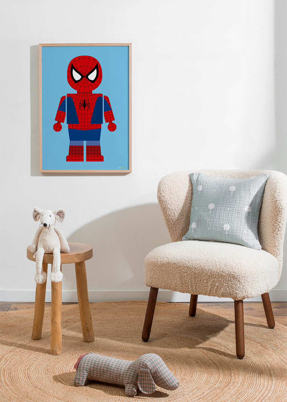 Plakat dziecięcy z figurką superbohatera