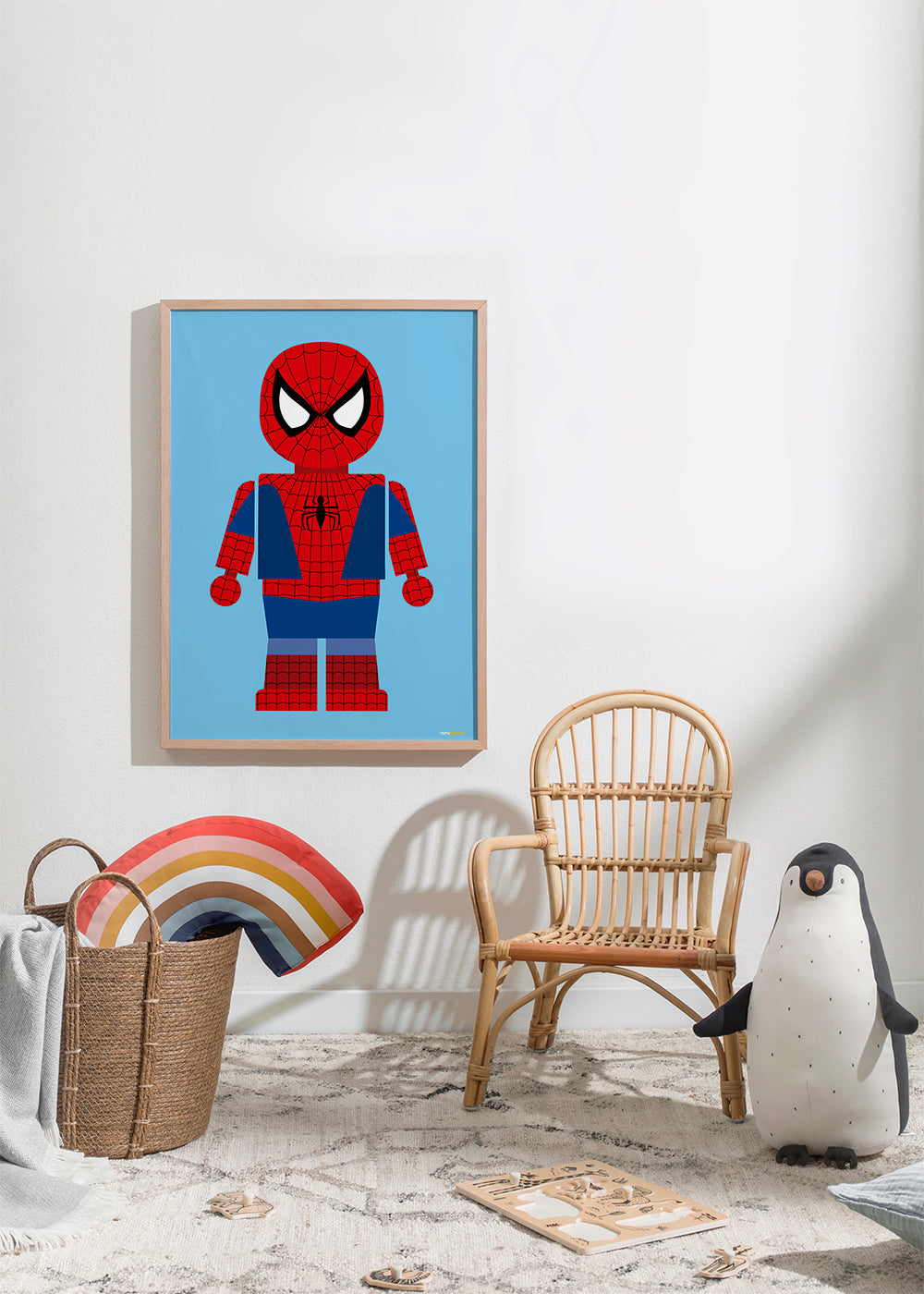 Plakat dziecięcy z figurką superbohatera
