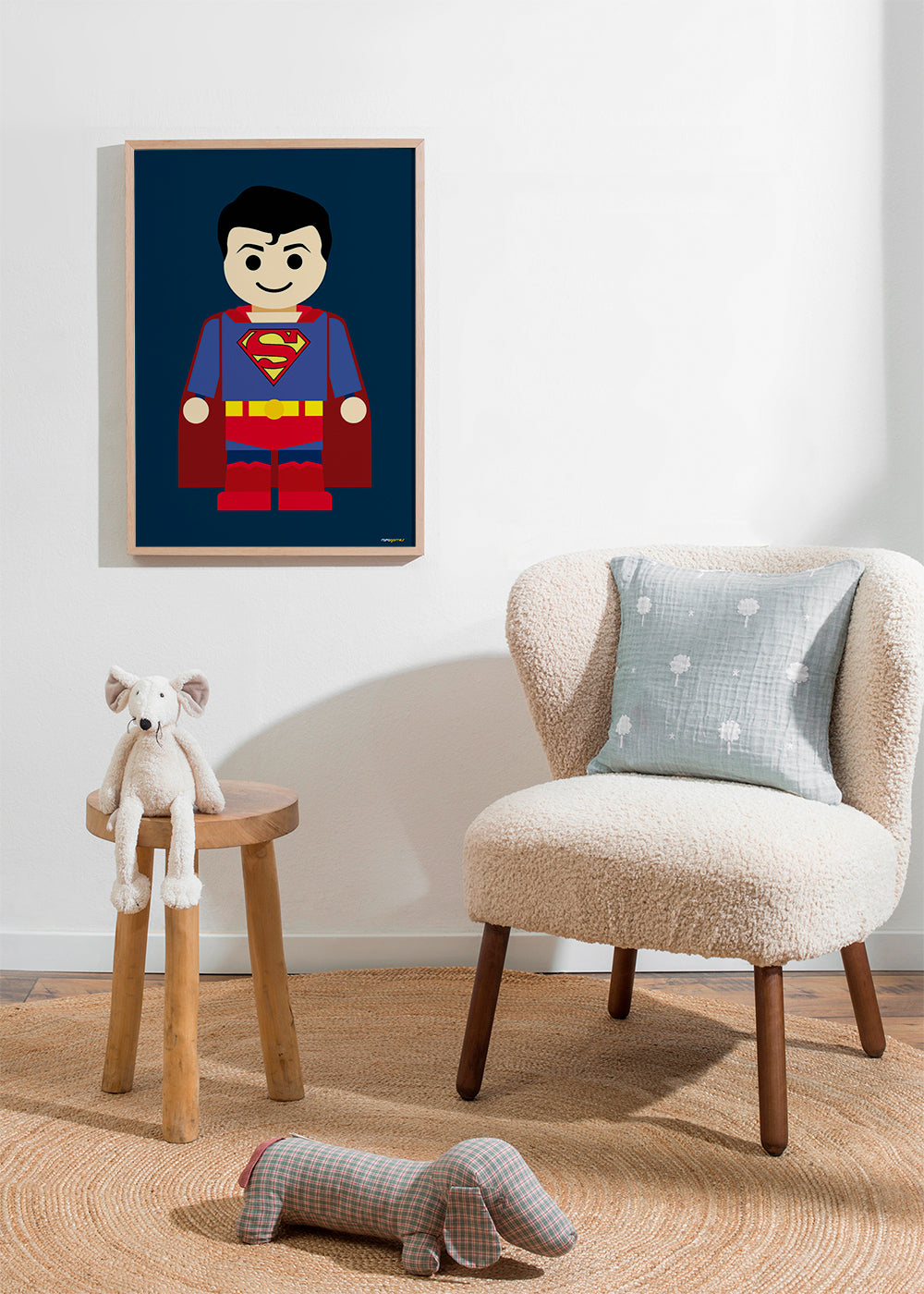 Ilustracja superbohatera zabawka