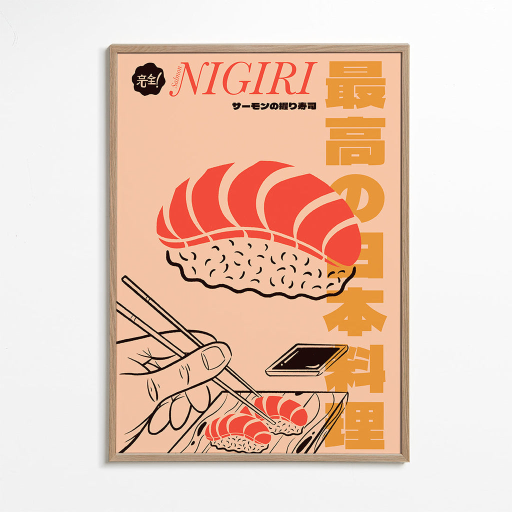 Sztuka do kuchni Nigiri z łososiem