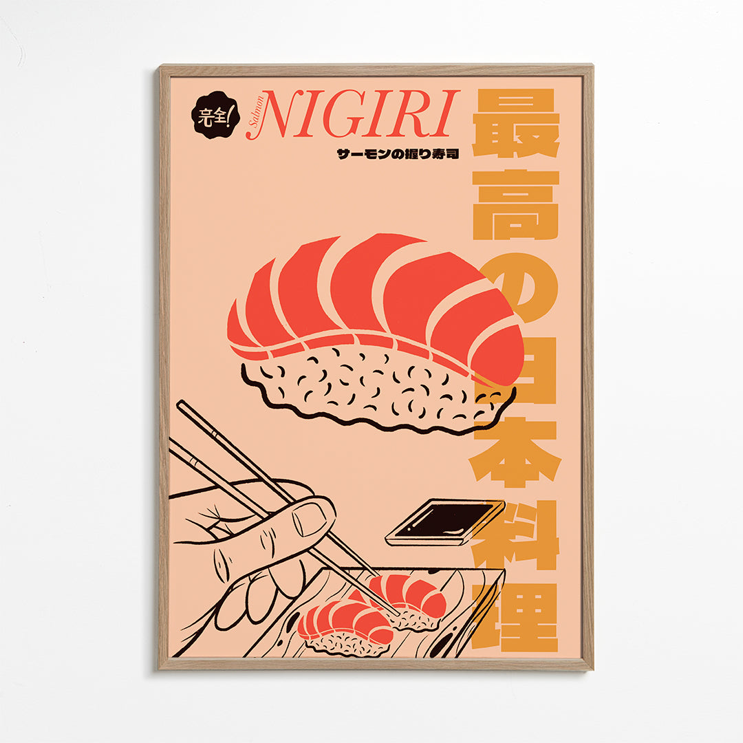 Sztuka do kuchni Nigiri z łososiem
