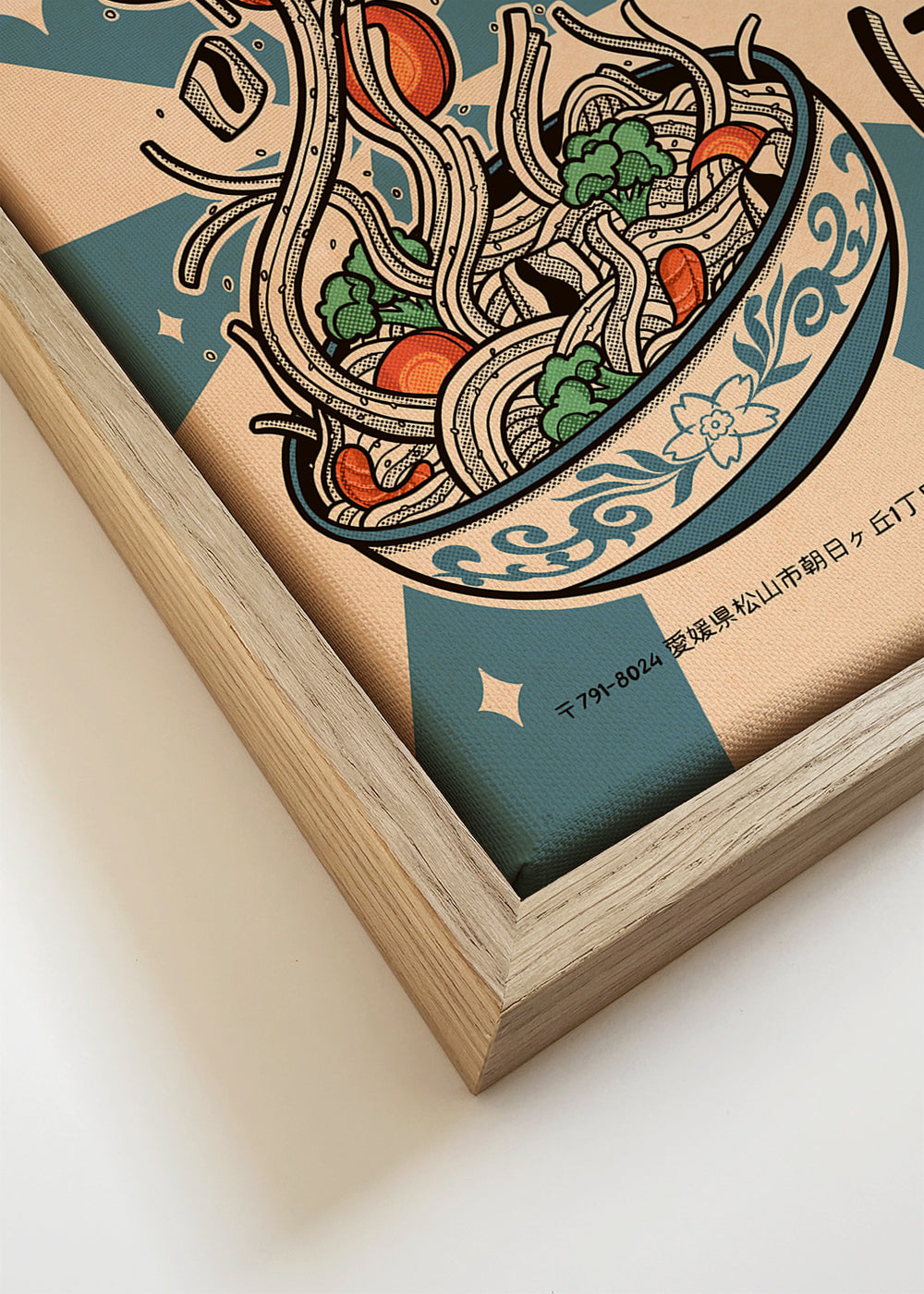 Sztuka do kuchni: yakisoba ilustracyjny plakat retro