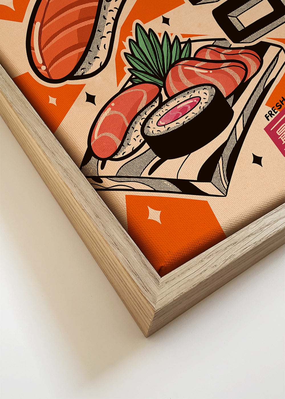 Sztuka do kuchni Plakat sushi retro