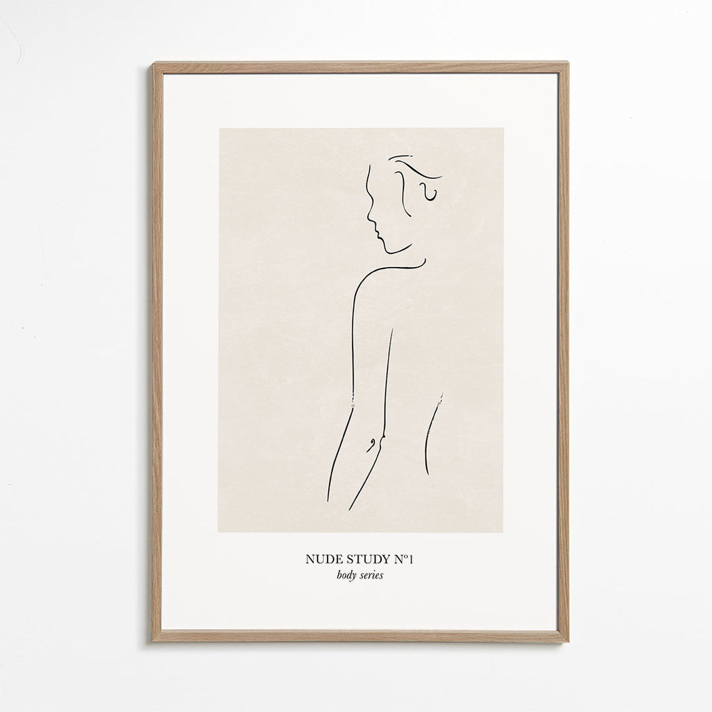 Ilustracja: Studium nagości linią