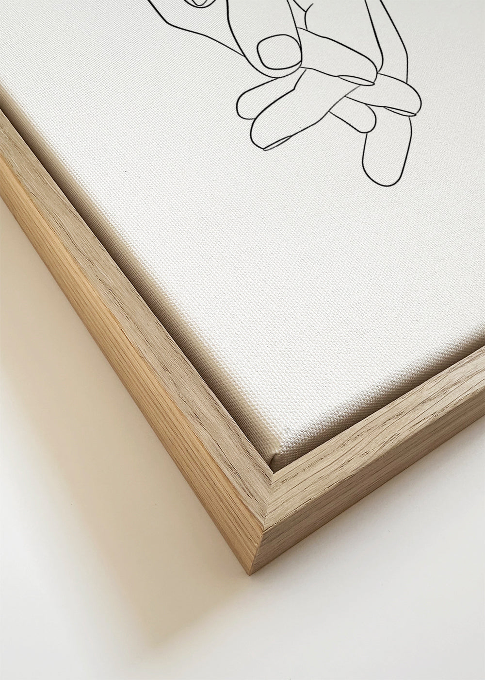 Ilustracja splecione dłonie minimal