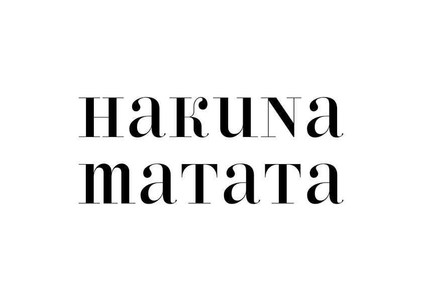 Minimalistyczny plakat Hakuna Matata