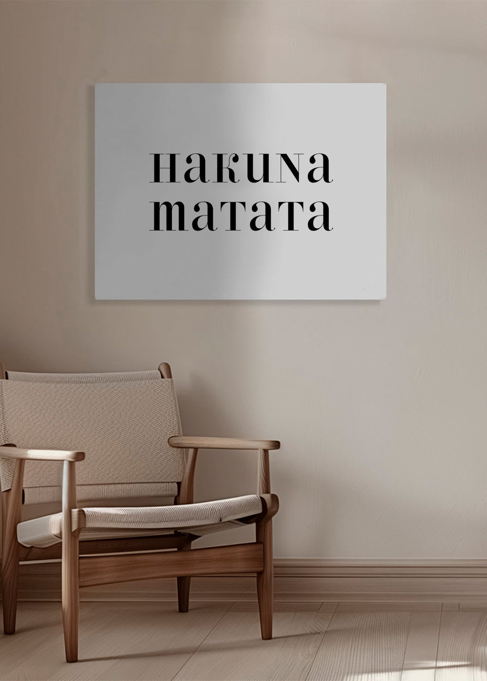 Minimalistyczny plakat Hakuna Matata