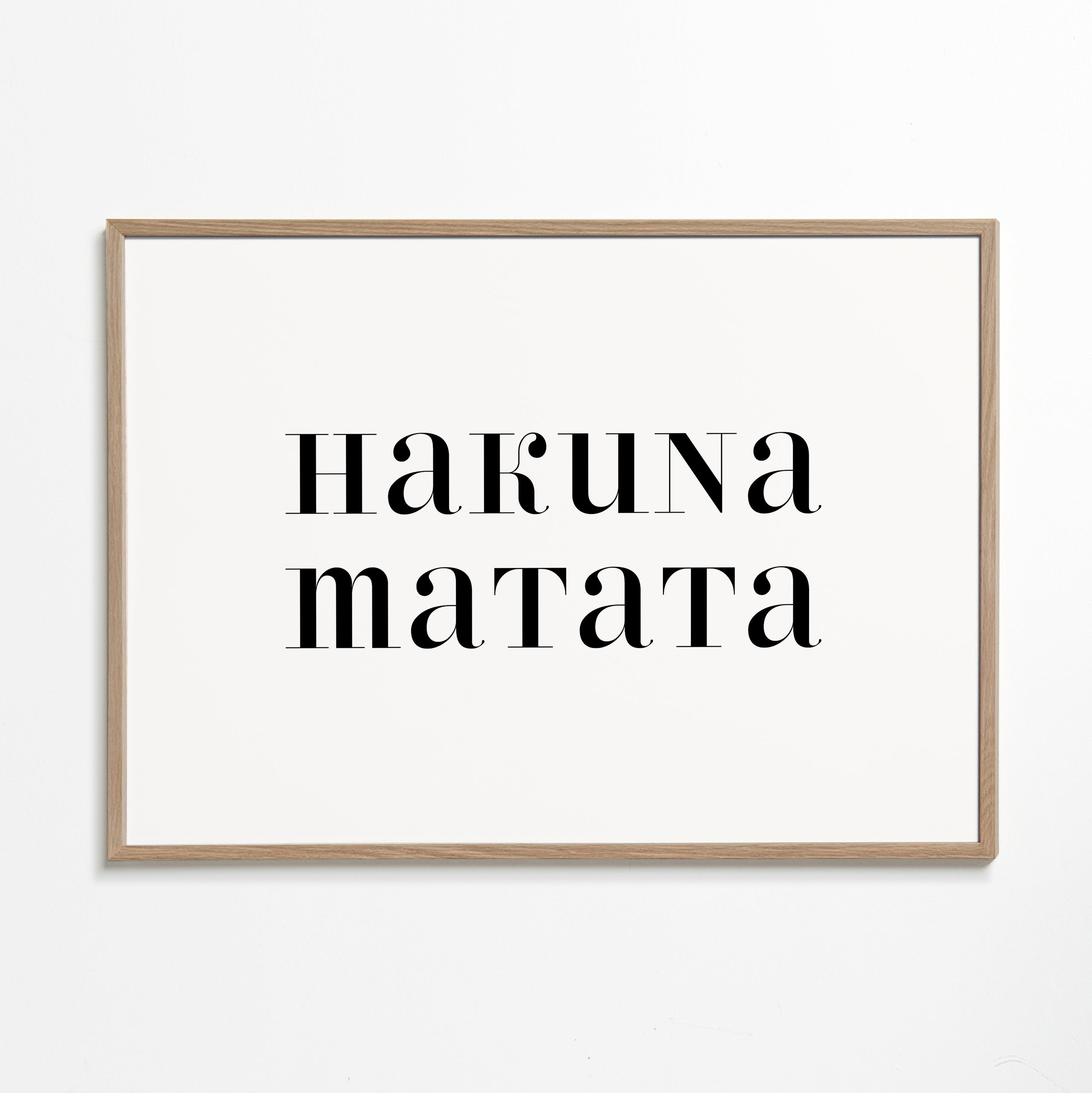 Minimalistyczny plakat Hakuna Matata