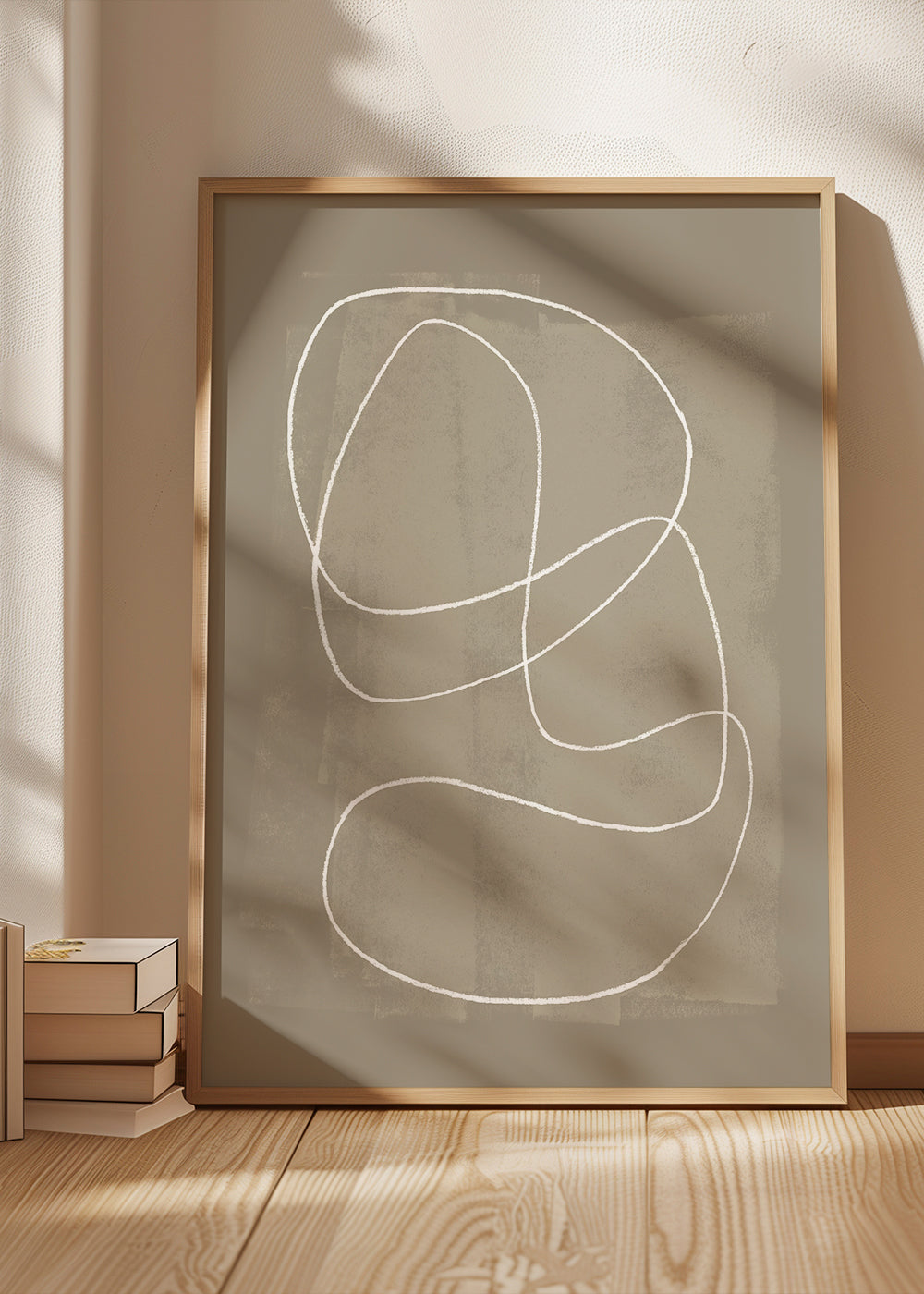 Minimalistyczny obraz z białą linią