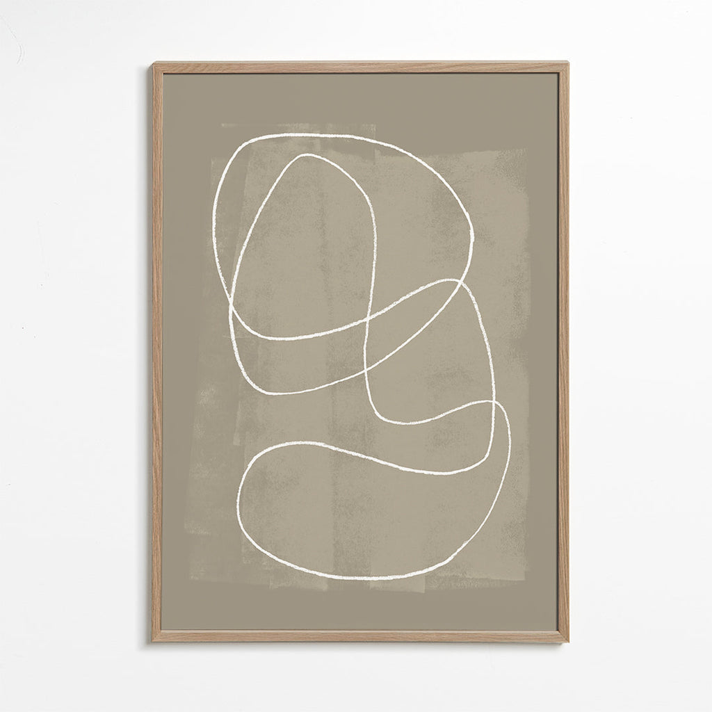 Minimalistyczny obraz z białą linią