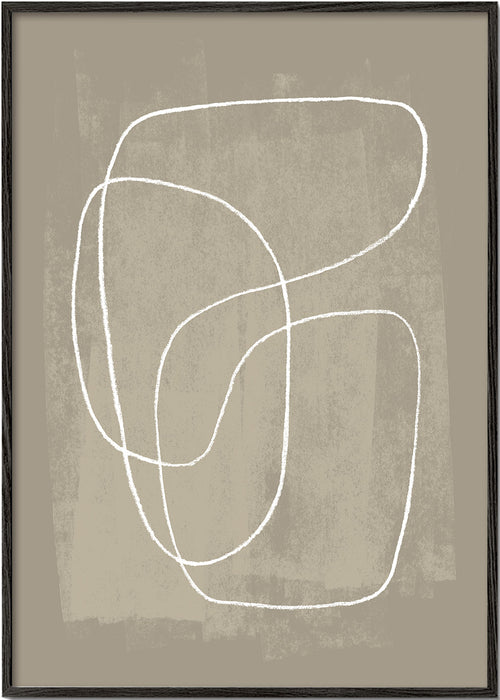 Minimalistyczny design organiczne linie beżowy