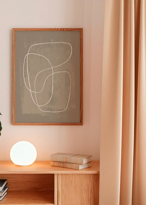 Minimalistyczny design organiczne linie beżowy