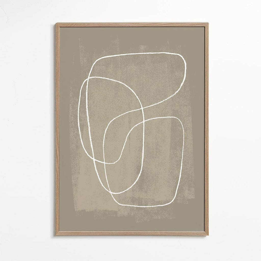 Minimalistyczny design organiczne linie beżowy