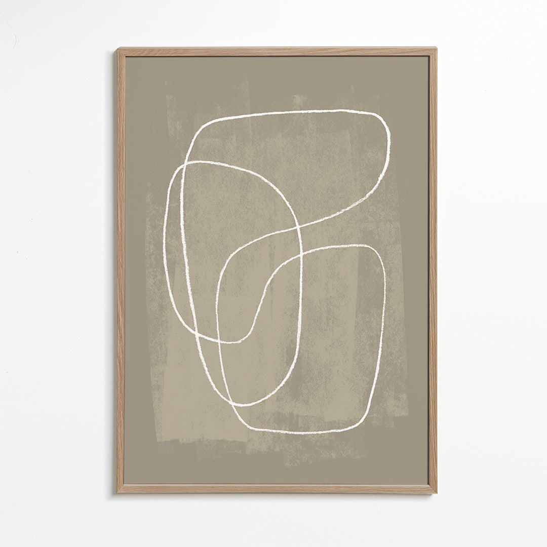 Minimalistyczny design organiczne linie beżowy