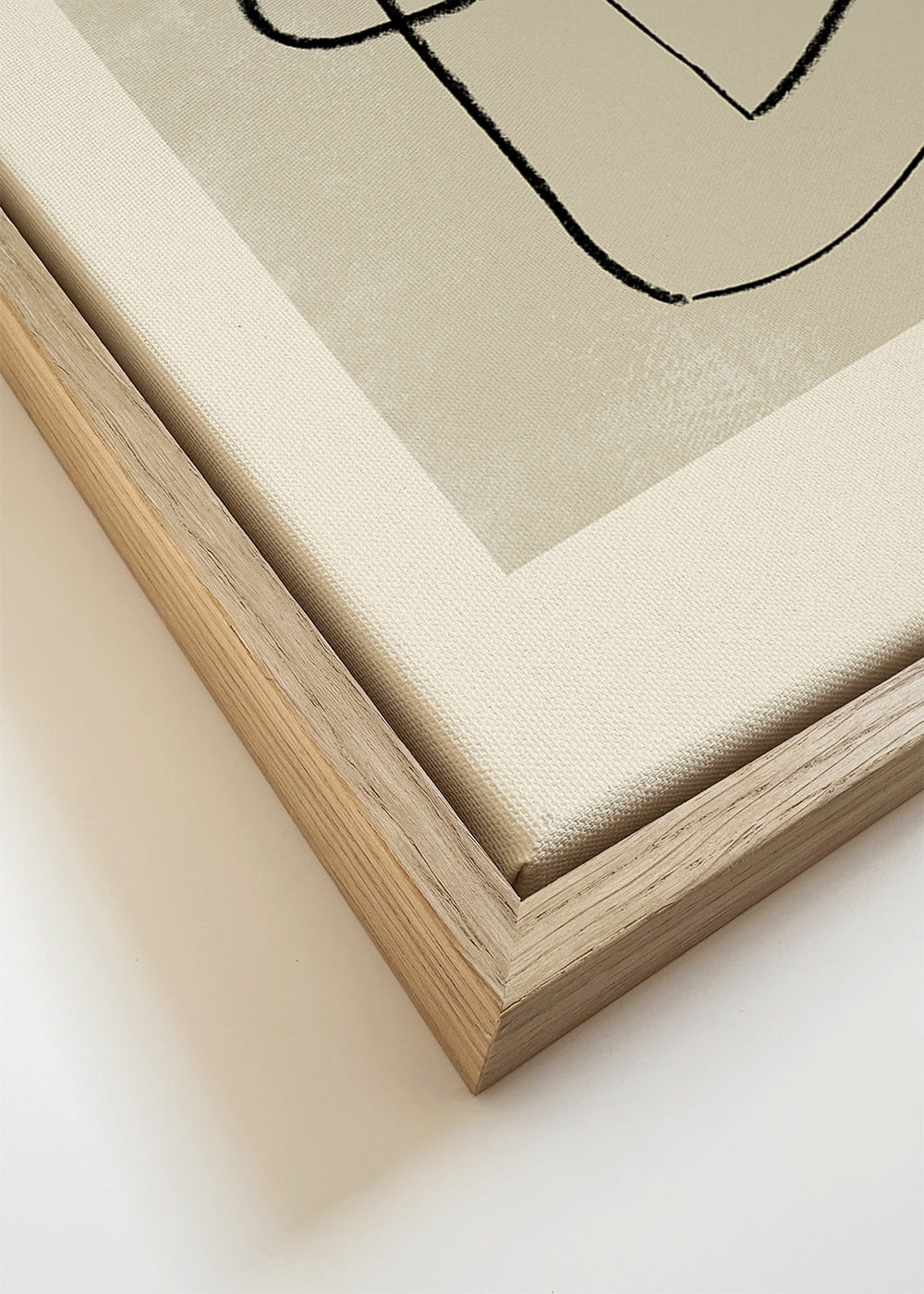 Minimalistyczny plakat czarne kreski na beżu
