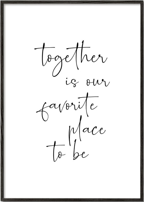 Minimalistyczny projekt typograficzny 'Together' pionowy