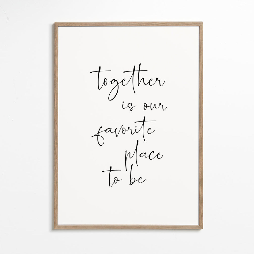 Minimalistyczny projekt typograficzny 'Together' pionowy