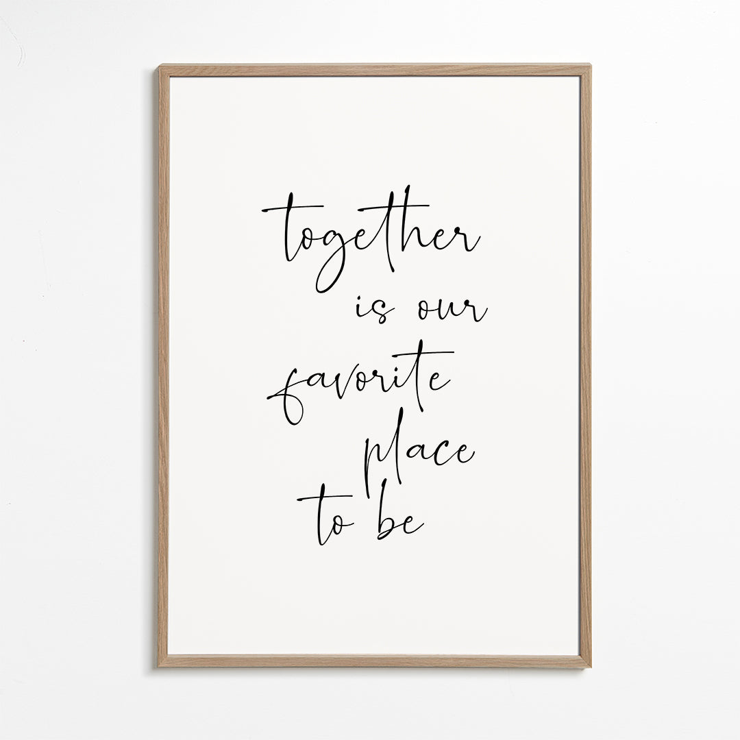 Minimalistyczny projekt typograficzny 'Together' pionowy