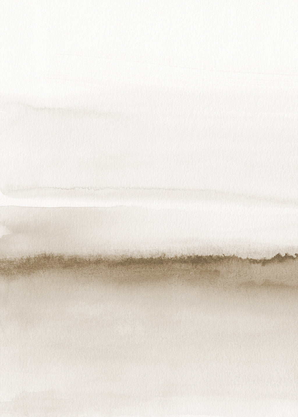 Watercolor landscape N 47 Beige tones 1/2 - Unframed art print