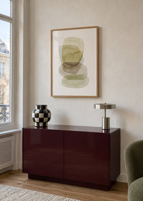 Watercolor abstraction 1 - Framed poster in an interior