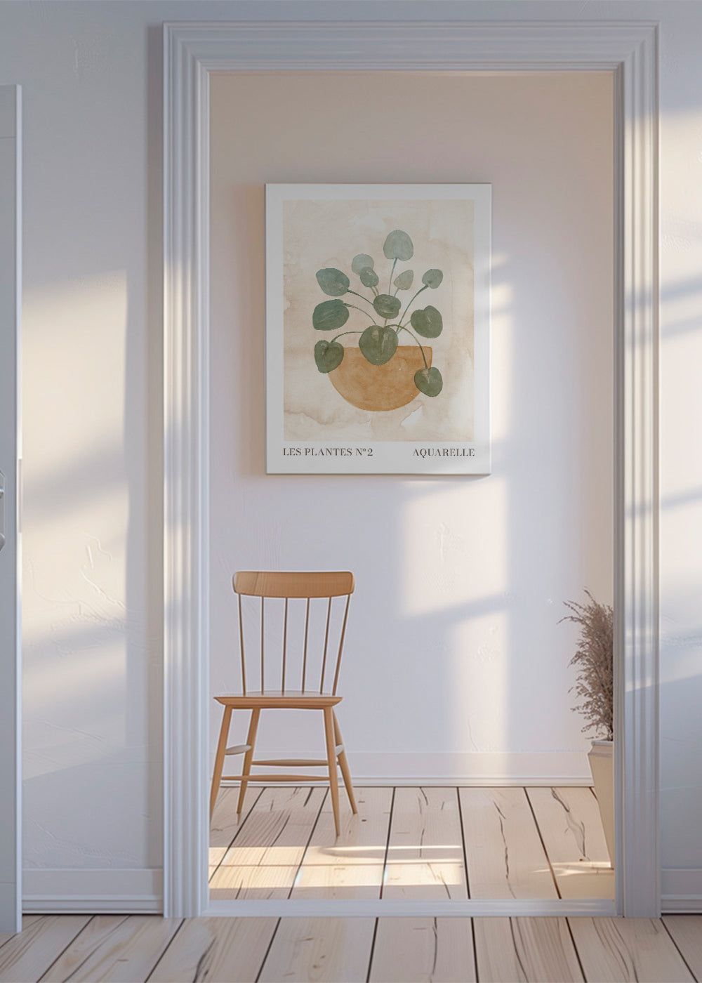 Plakat botaniczny akwarela liście