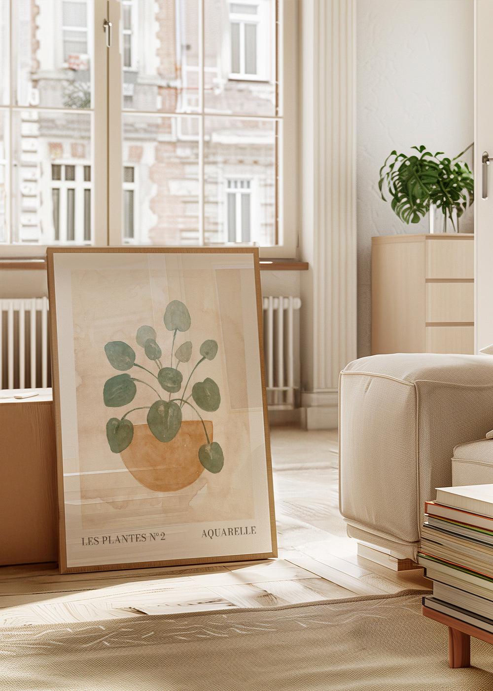 Plakat botaniczny akwarela liście