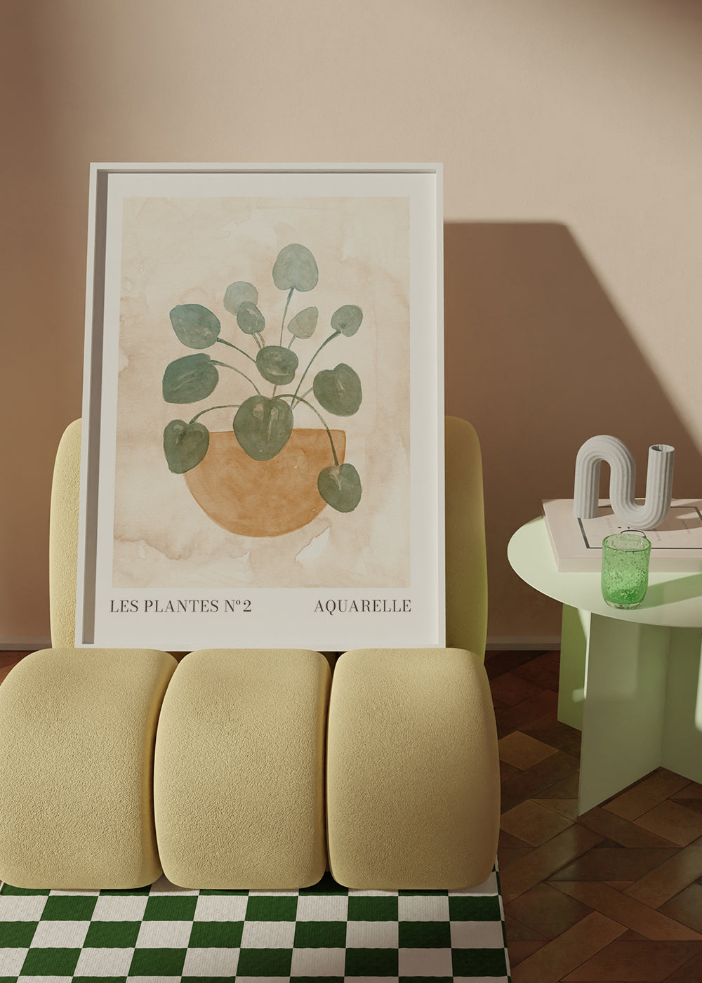 Plakat botaniczny akwarela liście