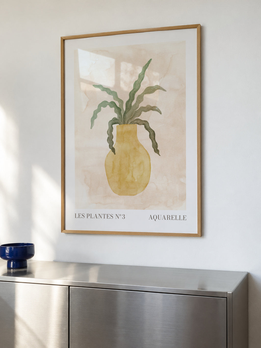 Les plantes Nº3 - Framed poster in an interior