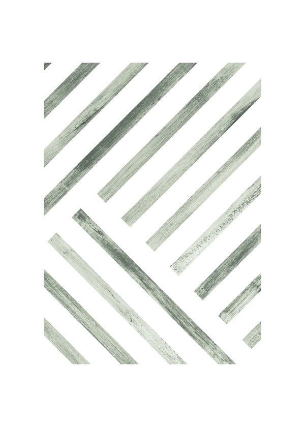 Plakat geometryczny ukośne zielone pasy