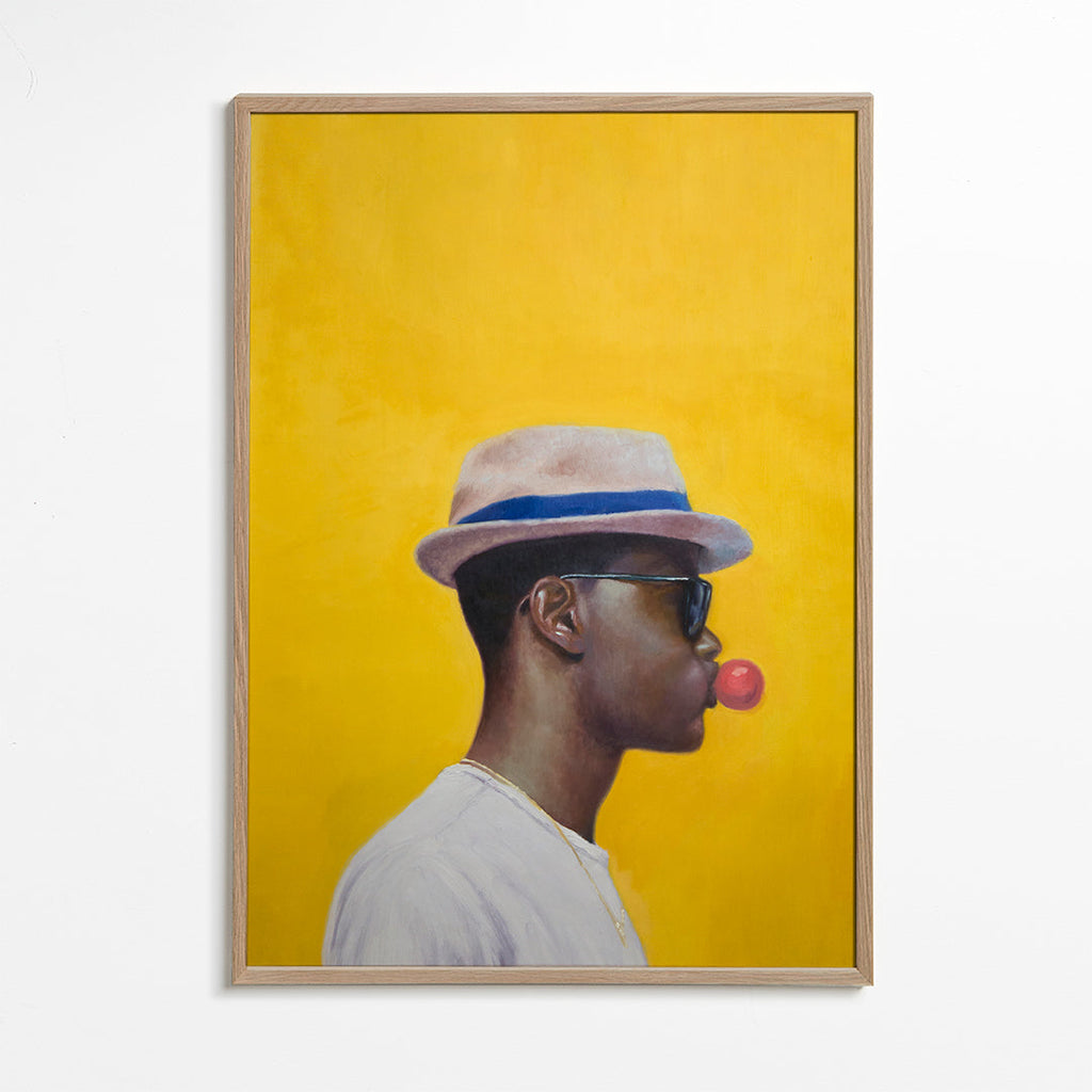 Minimalistyczny portret z bańką