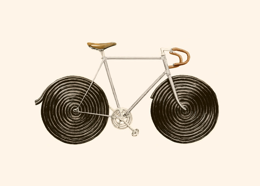 Ilustracja roweru z lukrecją