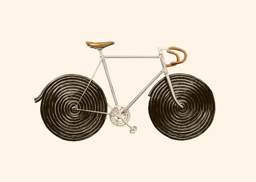 Ilustracja roweru z lukrecją