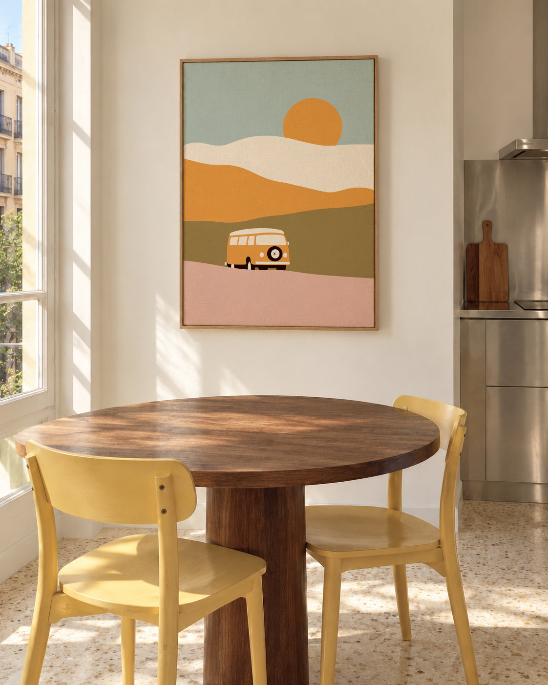 Van - Minimal - Framed canvas in an interior