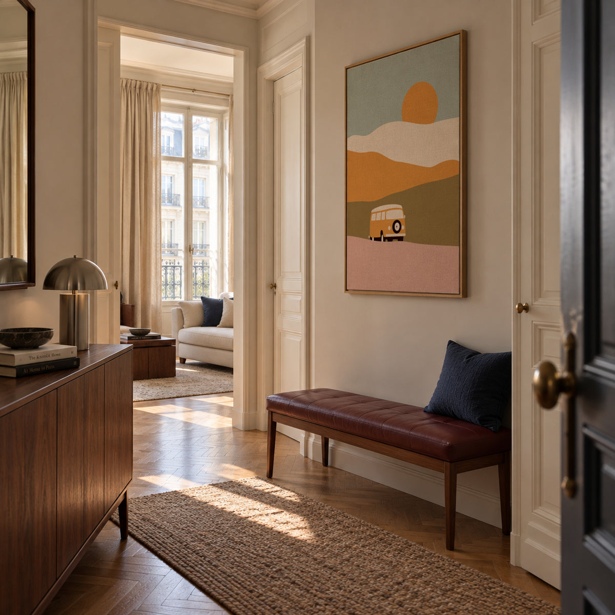 Van - Minimal - Framed canvas in an interior