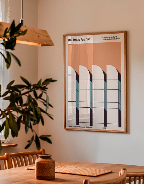 Plakat geometryczny Bauhaus Archiv fasada