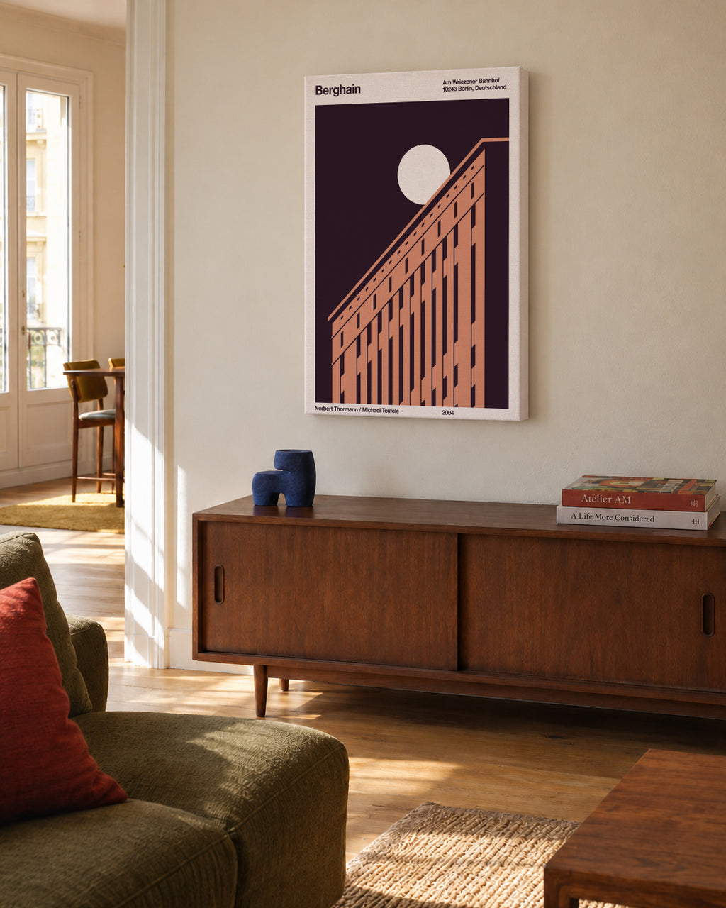 Berghain - Night - Unframed canvas in an interior