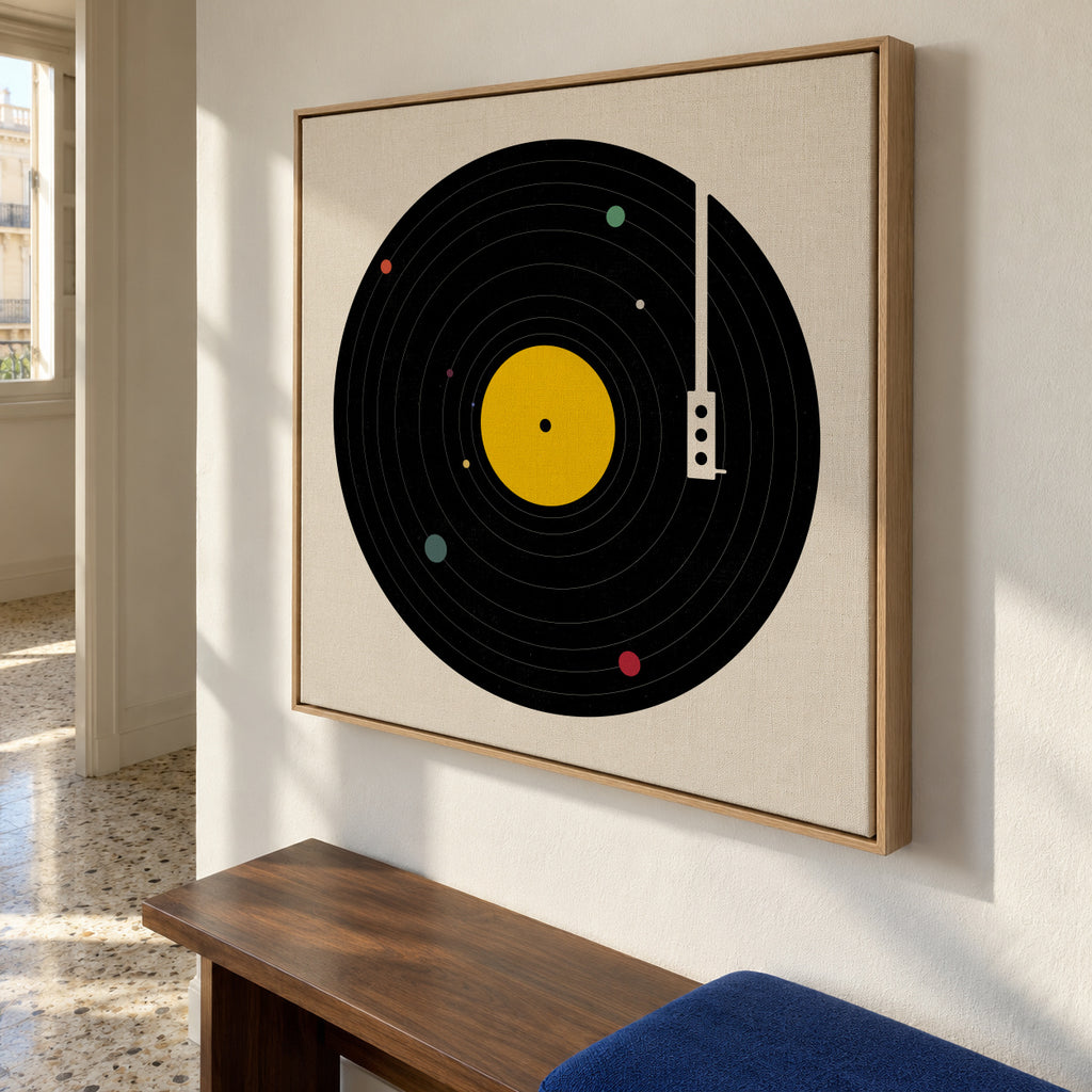 Music Everywhere - Framed canvas in an interior