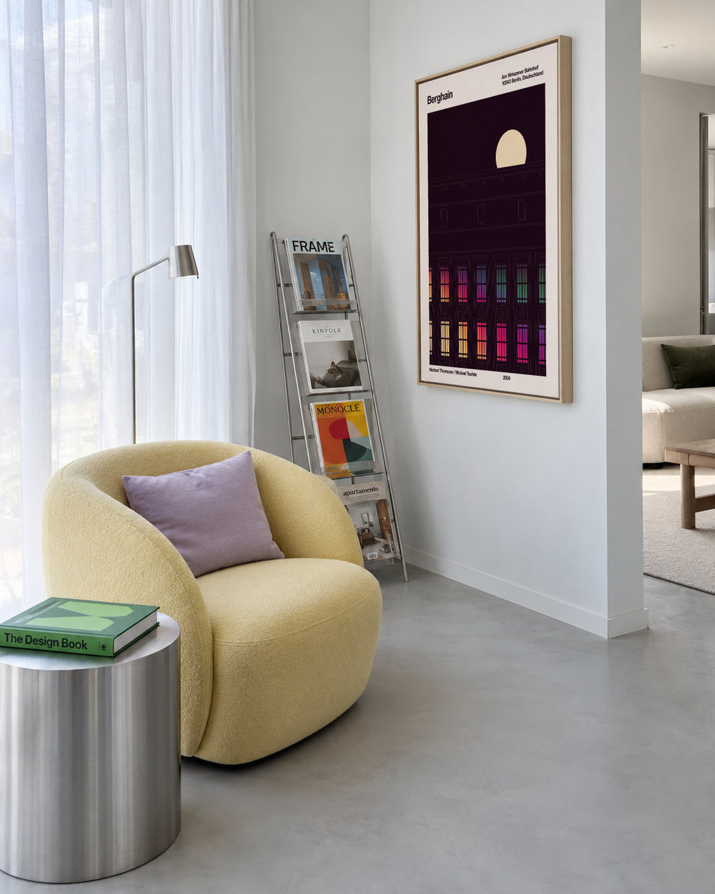 Berghain Night - Framed canvas in an interior