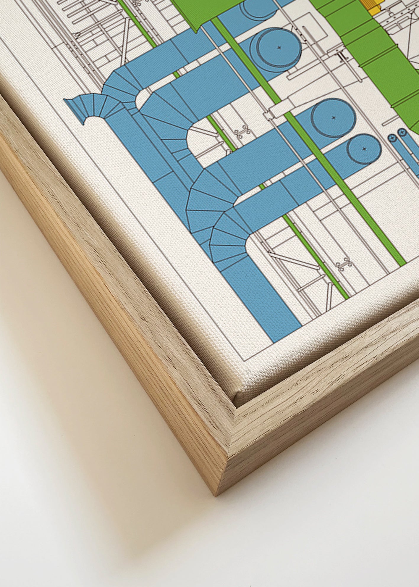 Sztuka miasta Centre Pompidou, diagram architektoniczny