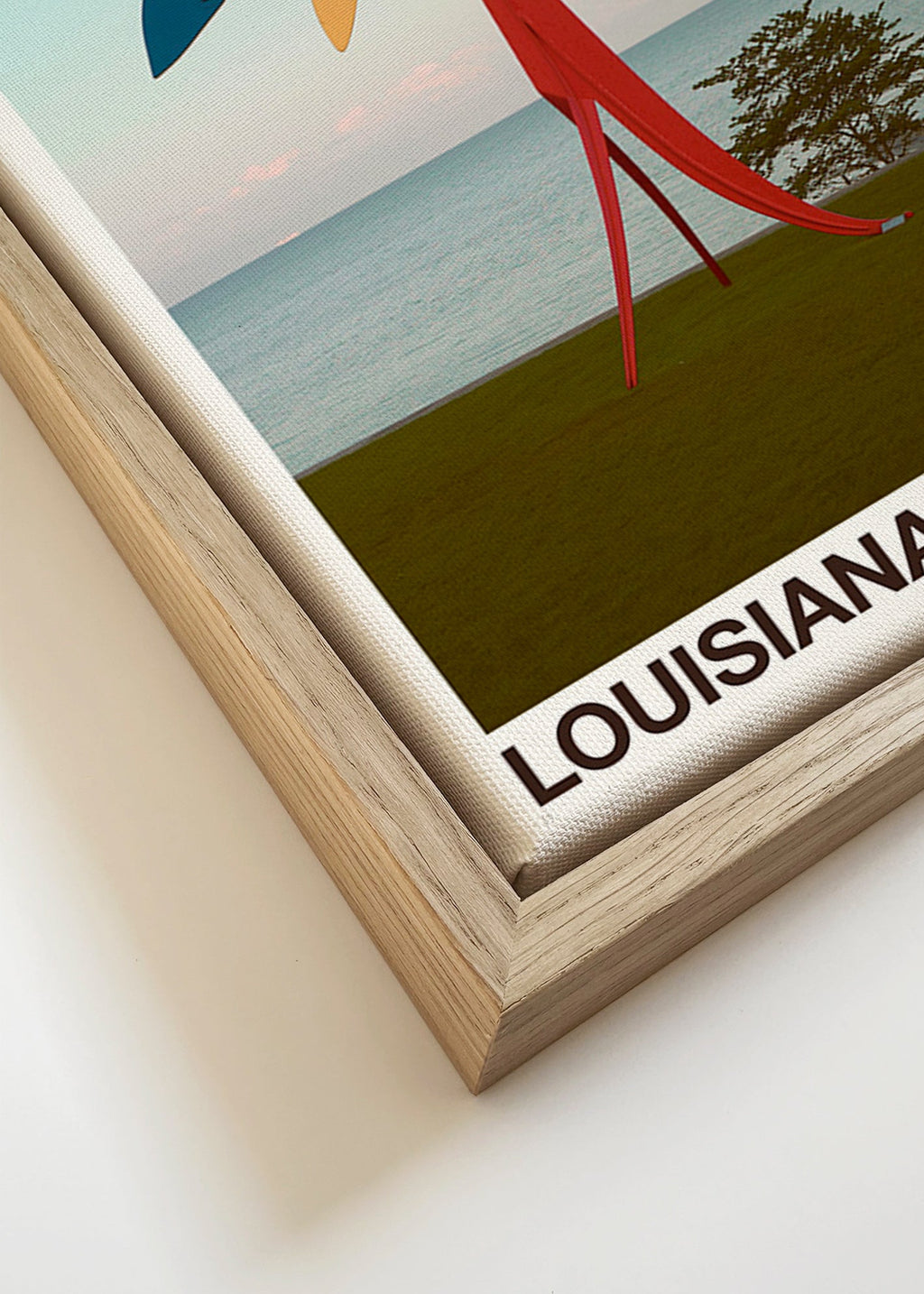 Plakat podróżniczy Louisiana z mobilną rzeźbą