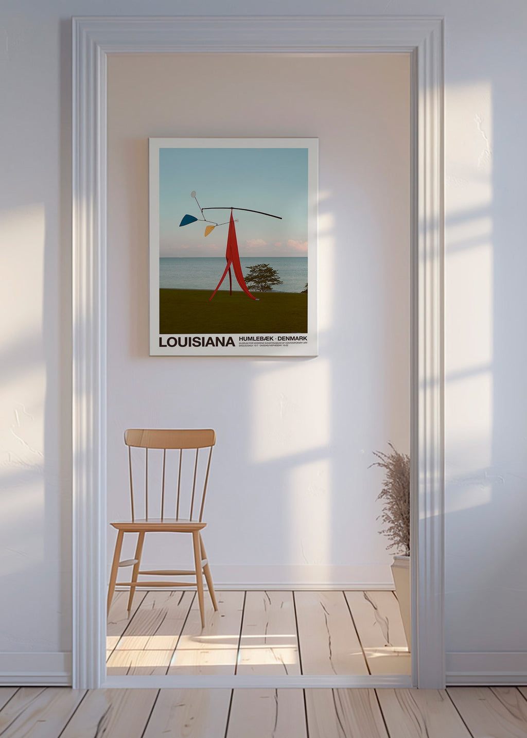 Plakat podróżniczy Louisiana z mobilną rzeźbą