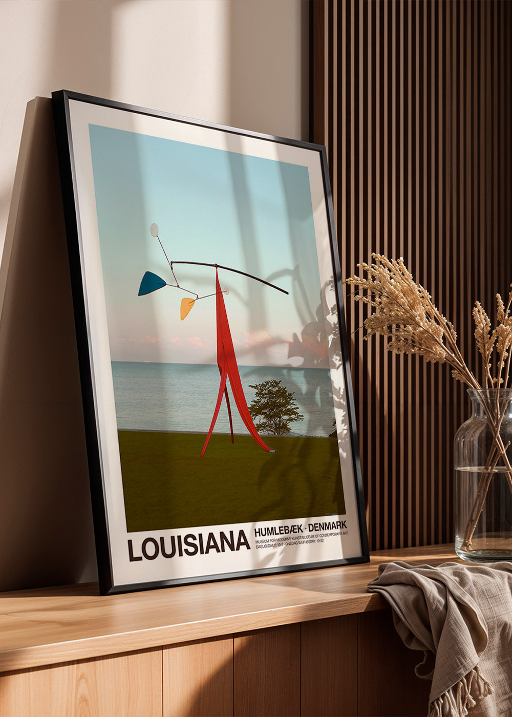 Plakat podróżniczy Louisiana z mobilną rzeźbą