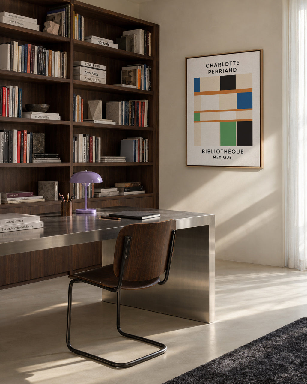 Charlotte Perriand - Bibliothèque - Mexique - Framed canvas in an interior