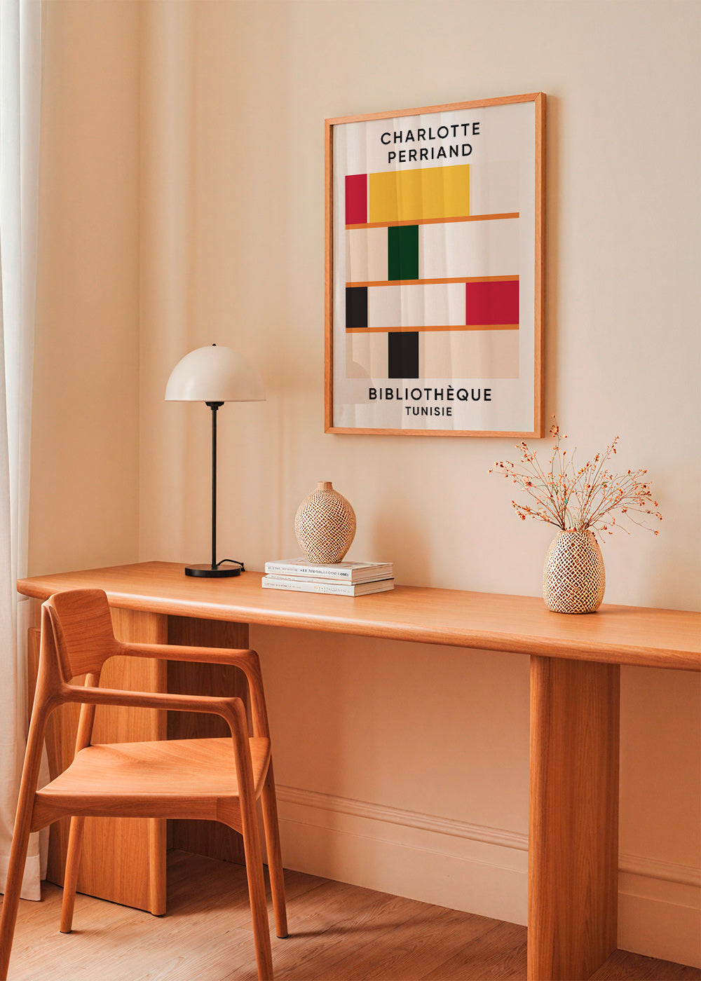 Plakat geometryczny półki bloki kolorów